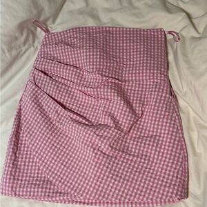 Zara Pink Gingham Skirt